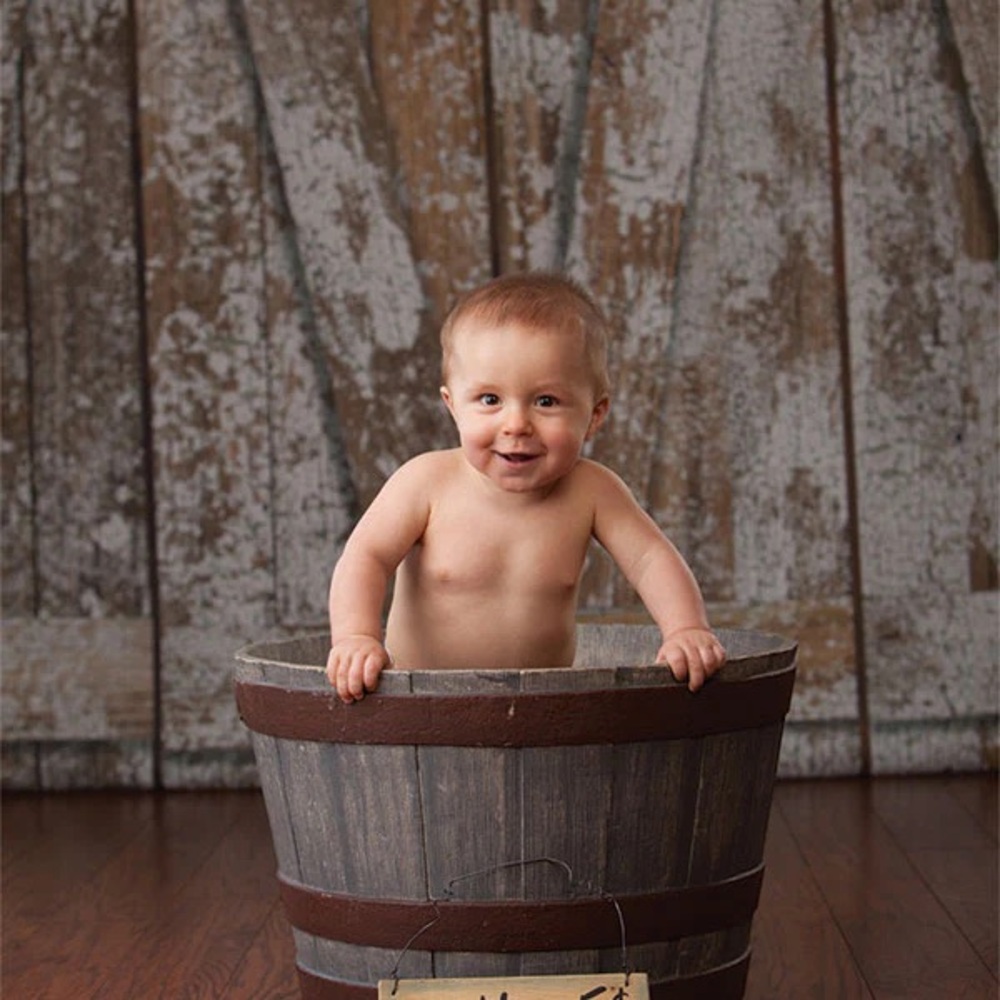 Neglected Rustic Barn Door Photography Backdrop 8x8 - Picture 2 of 11